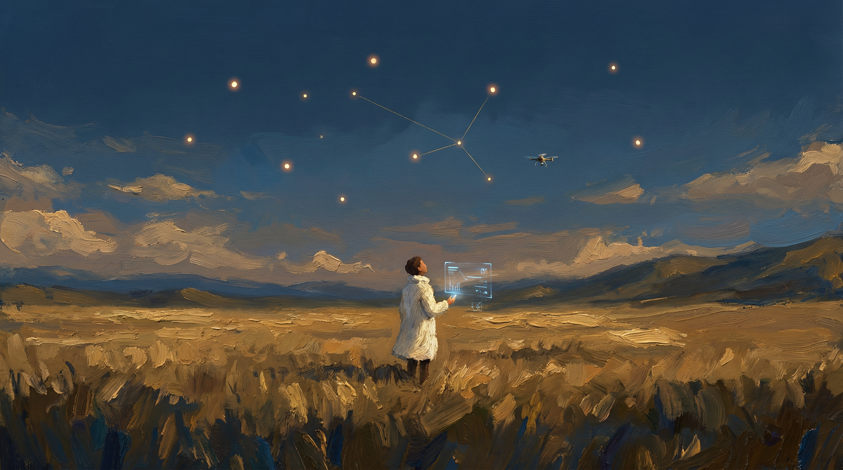 星空を見上げる医師 — 散らばる星を、星座にする